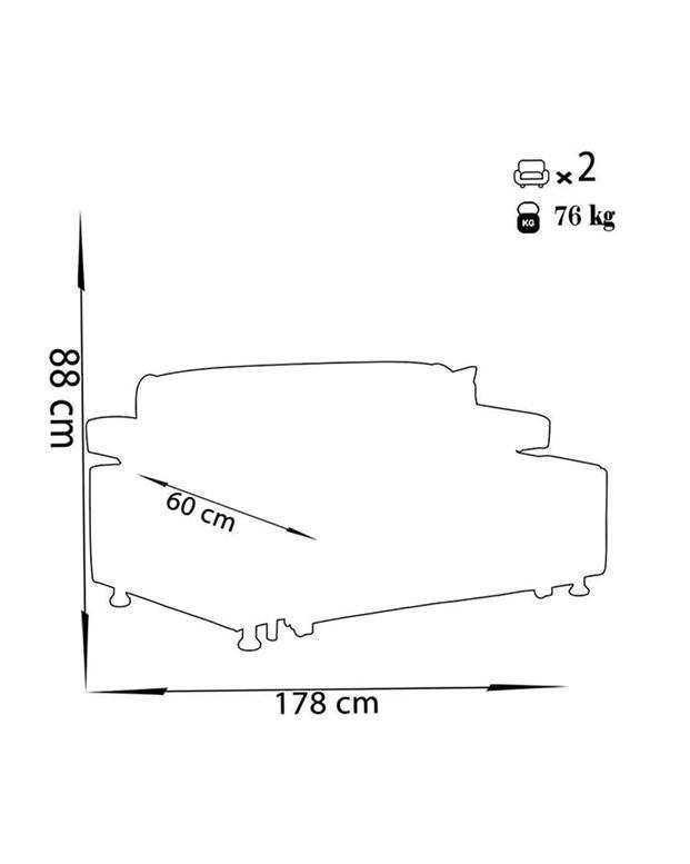 مبل تخت شو دو نفره چشمه نور مدل MA-503/140-BR-CR