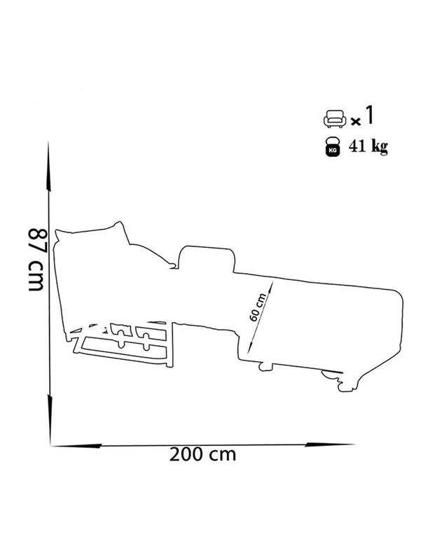 مبل تخت شو یک نفره چشمه نور مدل MA-502/100-DBL