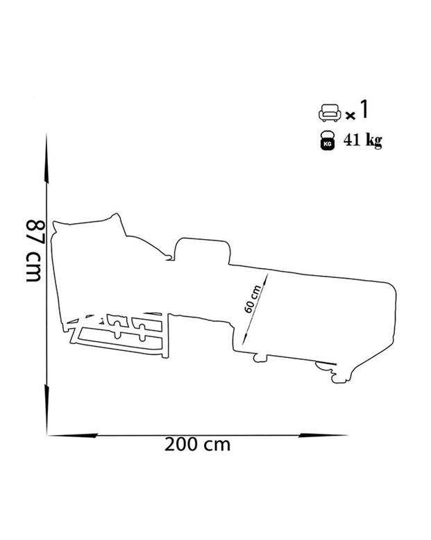 مبل تخت شو یک نفره چشمه نور مدل MA-502/80-DGR