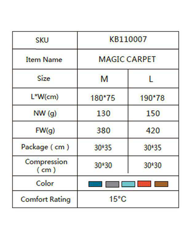 کیسه خواب کایلاس Kailas Magic Carpet Down Sleeping Bag