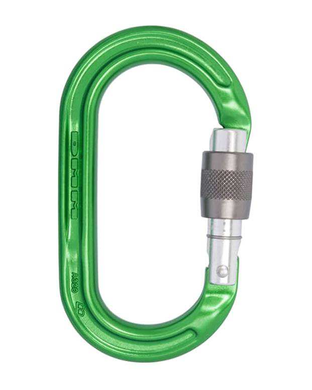 کارابین پیچ بیضی Ultra O Screwgate carabiner سبز دی ام ام