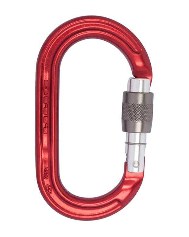 کارابین پیچ بیضی Ultra O Screwgate carabiner قرمز دی ام ام