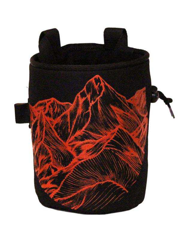 کیسه پودر مشکی نارنجی Megahandz chalk bag mega cSix مگاهندز