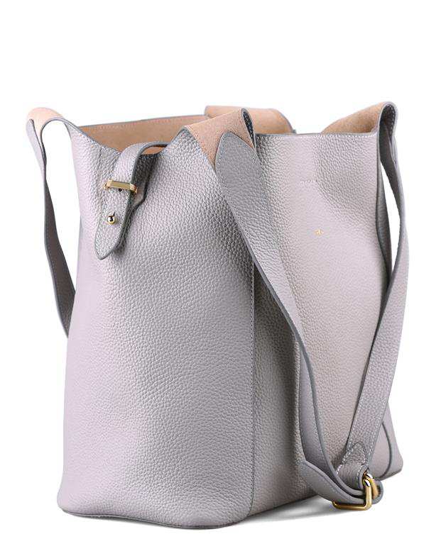 کیف دوشی زنانه طوسی روشن درسا