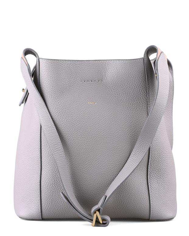 کیف دوشی زنانه طوسی روشن درسا