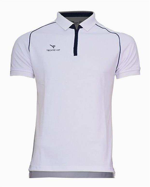 تی شرت ورزشی جودون نیم زیپ سفید TS124 تکنیک