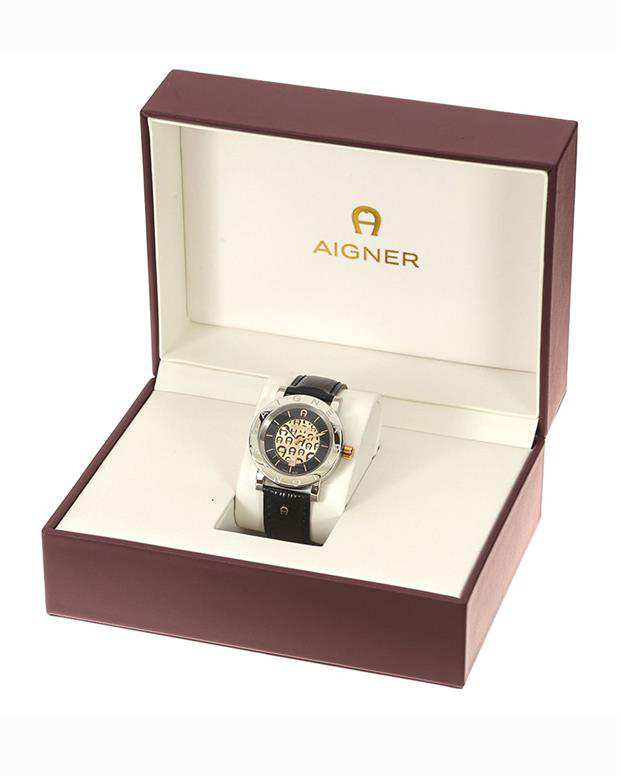 ساعت مچی مردانه عقربه ای مشکی مدل A26004 Aigner