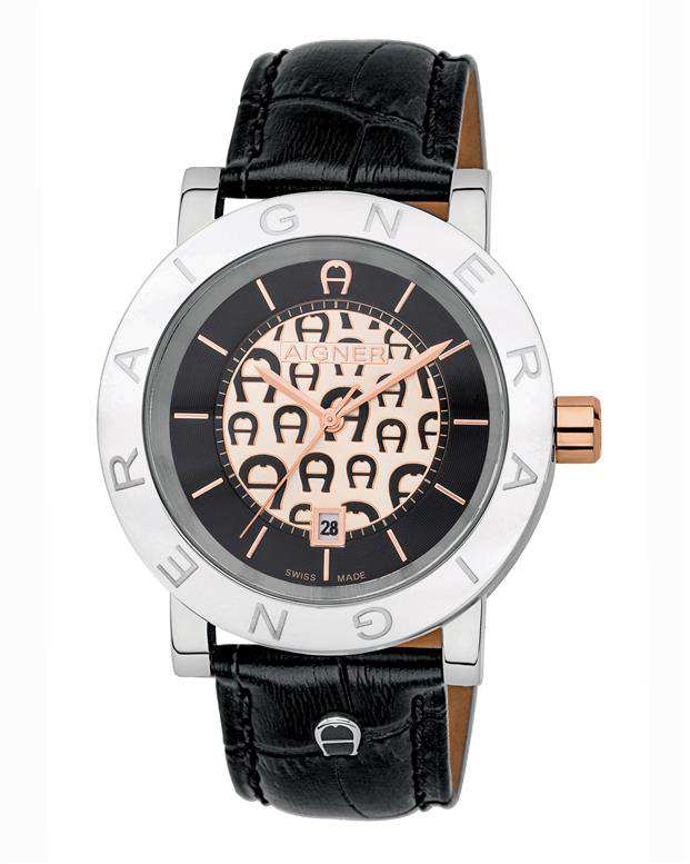 ساعت مچی مردانه عقربه ای مشکی مدل A26004 Aigner