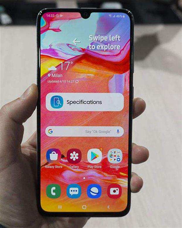 گوشی سامسونگ مدل Galaxy A70 دو سیم کارت 128 گیگابایت مشکی