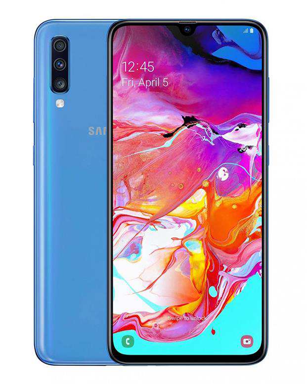 گوشی سامسونگ مدل Galaxy A70 دو سیم کارت 128 گیگابایت آبی