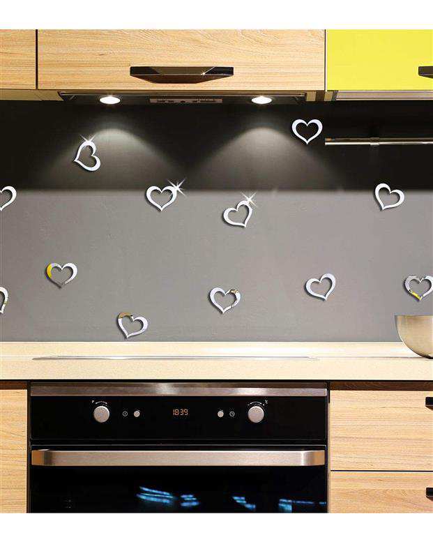 آینه طرح Heart نقره ای  کد 50 دوبکس
