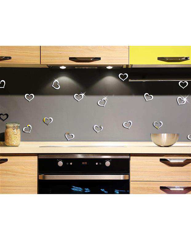 آینه طرح Heart کد 30 نقره ای دوبکس