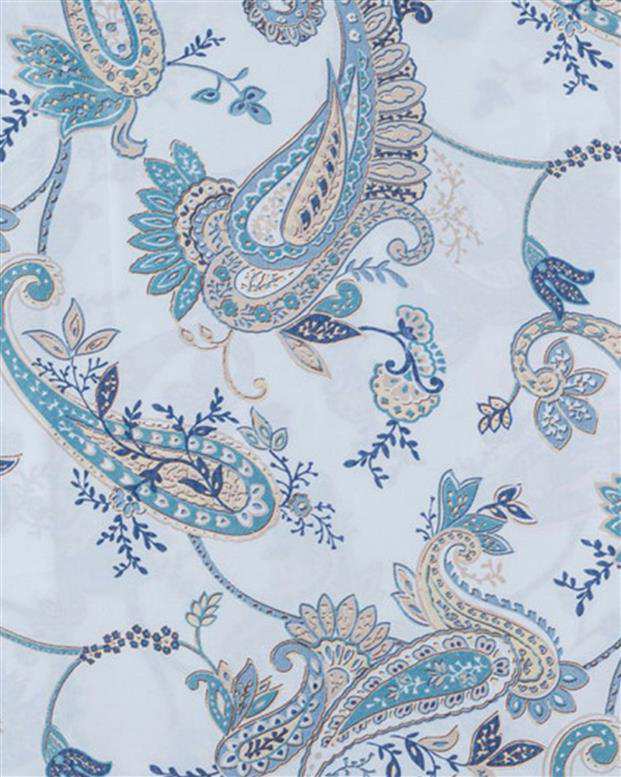 کاور بالش مدل Elegant Paisley سایز 50*70 سفید آبی انگلیش هوم