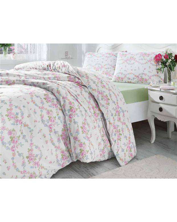 ست روتختی یک نفره ژاکارد مدل Rose Spring سایز160*220 انگلیش