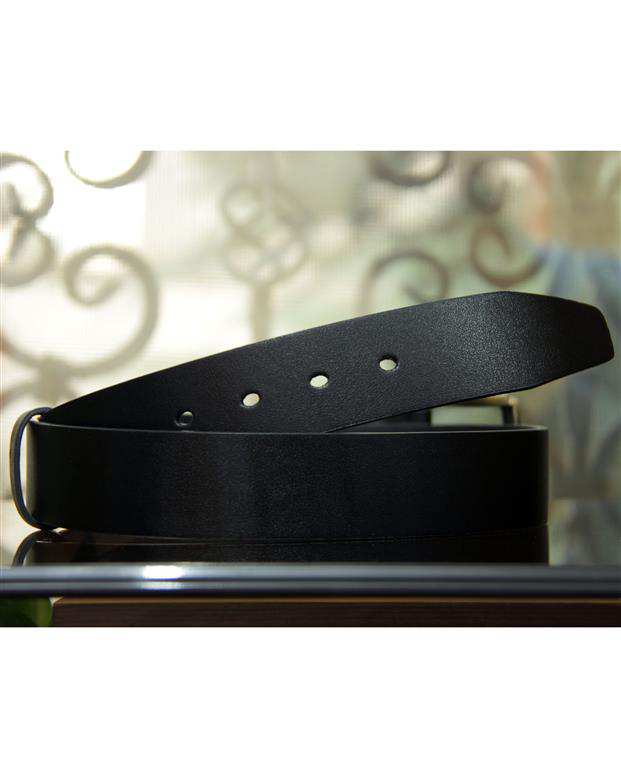 کمربند چرم مردانه کد Belt-103M مشکی چرم بیسراک