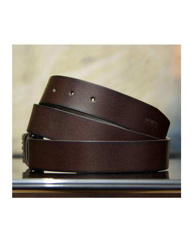 کمربند چرم طبیعی گاوی مردانه Belt-203G قهوه ای چرم بیسراک