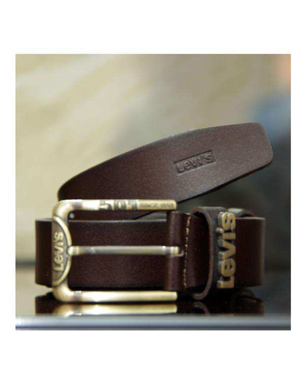 کمربند چرم طبیعی گاوی مردانه Belt-203G قهوه ای چرم بیسراک