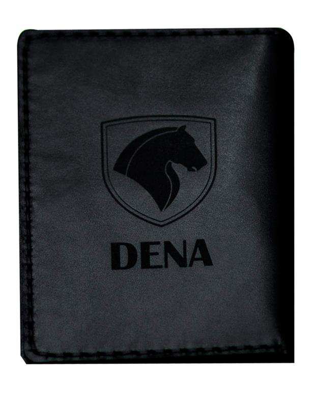 کیف چرم مدارک خودرو طرح دنا کد Dena-301 مشکی بیسراک