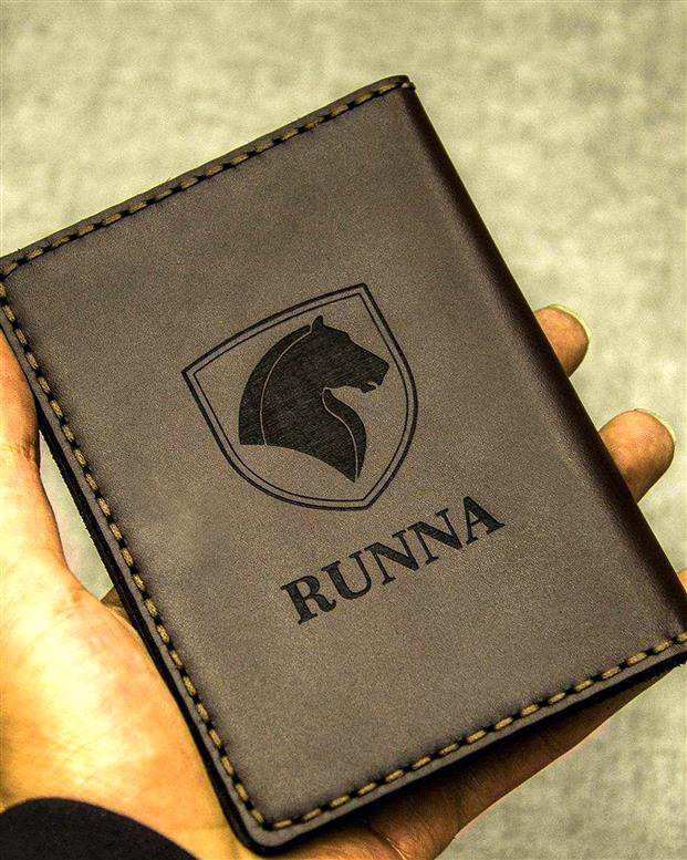 کیف چرم مدارک خودرو طرح رانا کد Runna-301 قهوه ای بیسراک