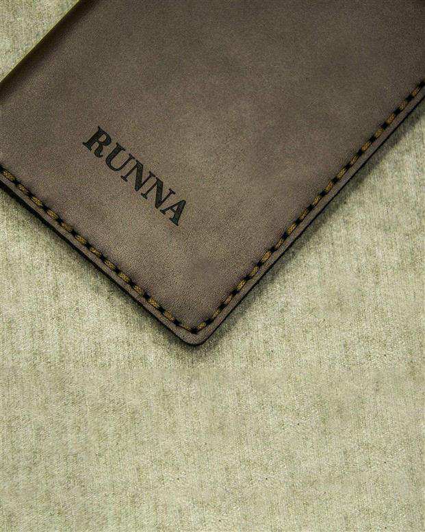 کیف چرم مدارک خودرو طرح رانا کد Runna-301 قهوه ای بیسراک