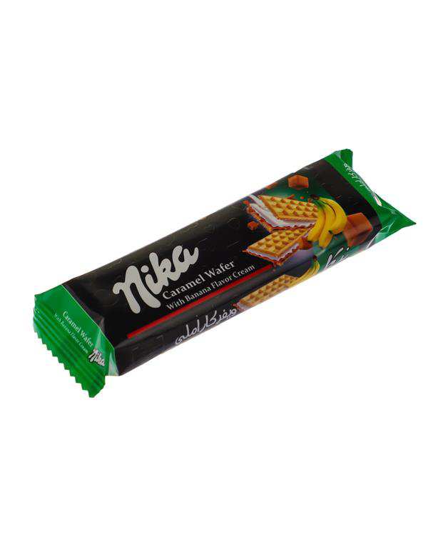 ویفر کاراملی موزی 45 گرمی نیکا