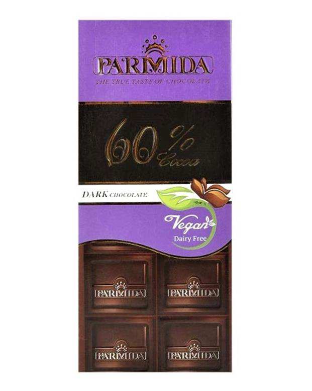 شکلات تلخ 60 درصد 80 گرمی پارمیدا