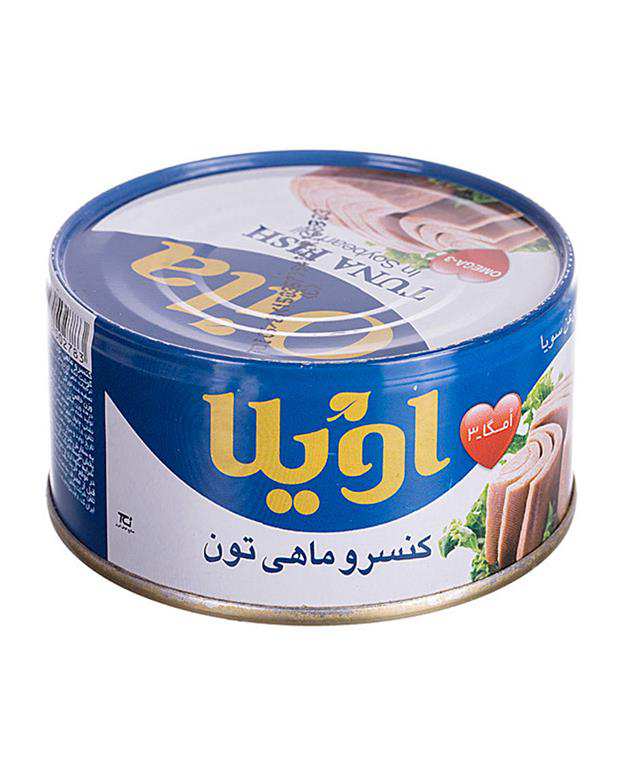 کنسرو ماهی تن در روغن سویا 180 گرمی اویلا