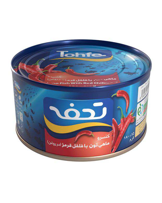 کنسرو ماهی تن با فلفل قرمز 180 گرمی تحفه