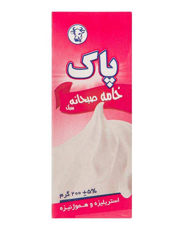 خامه صبحانه 200 گرمی پاک
