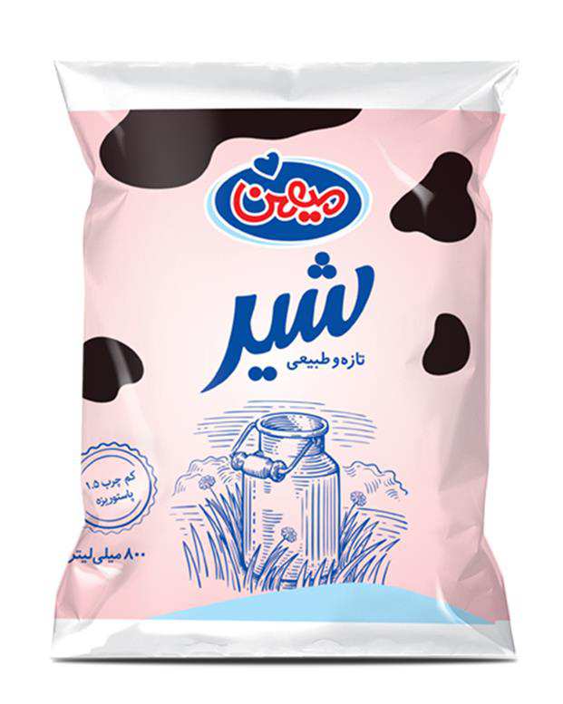شیر نایلونی کم چرب 800 گرمی میهن