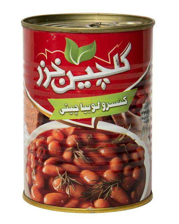 کنسرو لوبیا چیتی 400 گرمی گلچین خزر