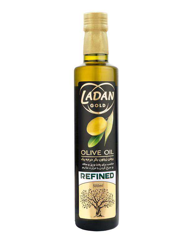 روغن زیتون بکر 500 میلی لیتری لادن طلایی