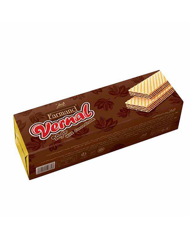 ویفر کرم کاکائویی 190 گرمی ورنال فرمند