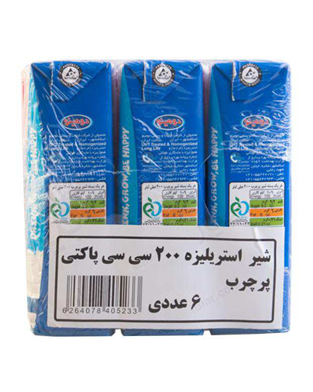 بسته 6 عددی شیر گاو پر چرب دومینو