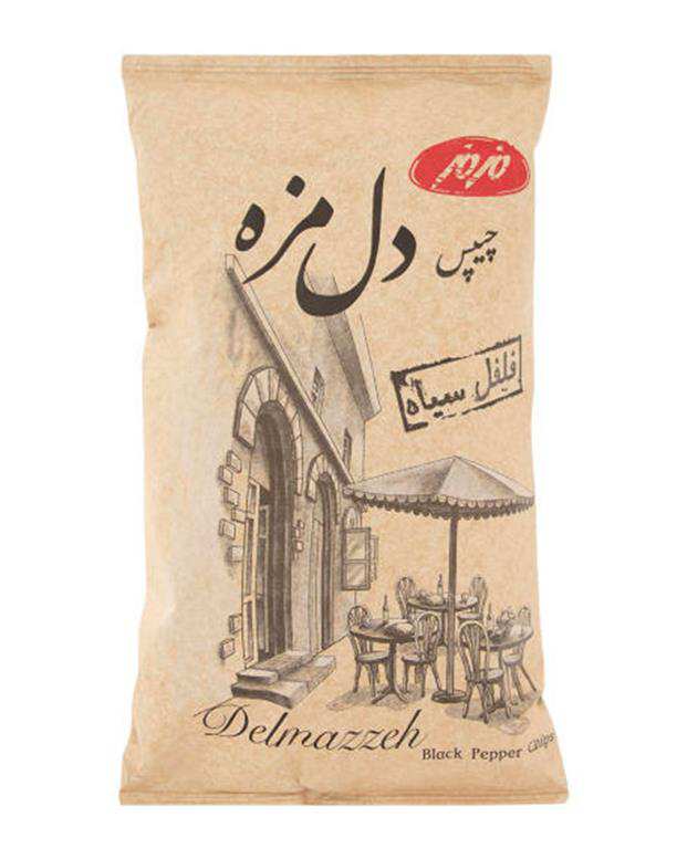 چیپس فلفل سیاه 90 گرمی دل مزه مزمز