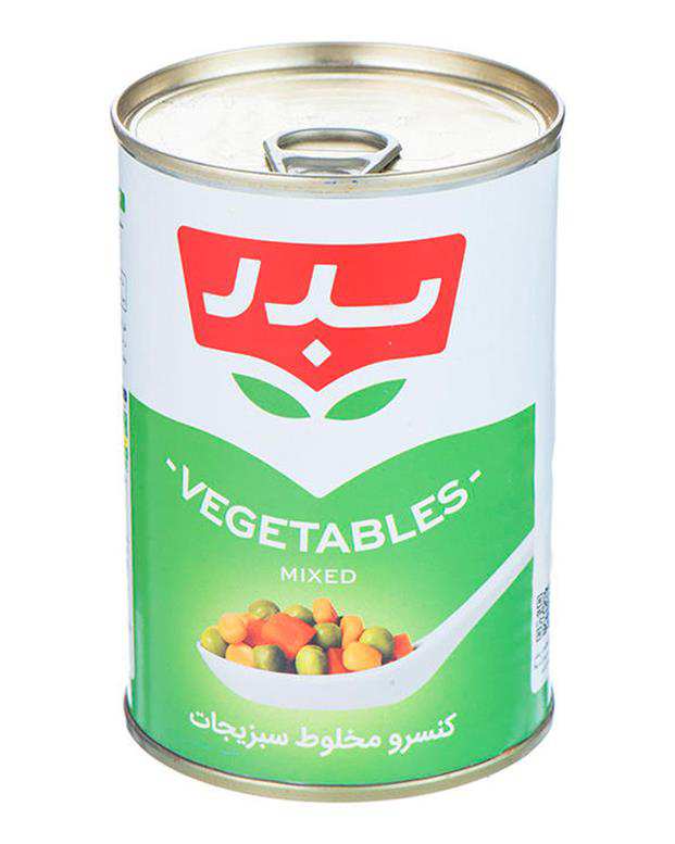 کنسرو مخلوط سبزیجات 430 گرمی بدر