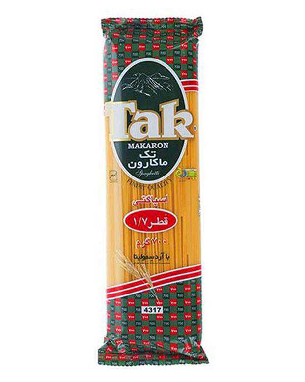 اسپاگتی قطر 1.7 رشته ای 700 گرمی تک ماکارون