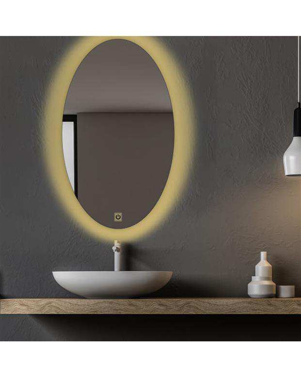 آینه لمسی مدل TCH-OV-70 دلفین