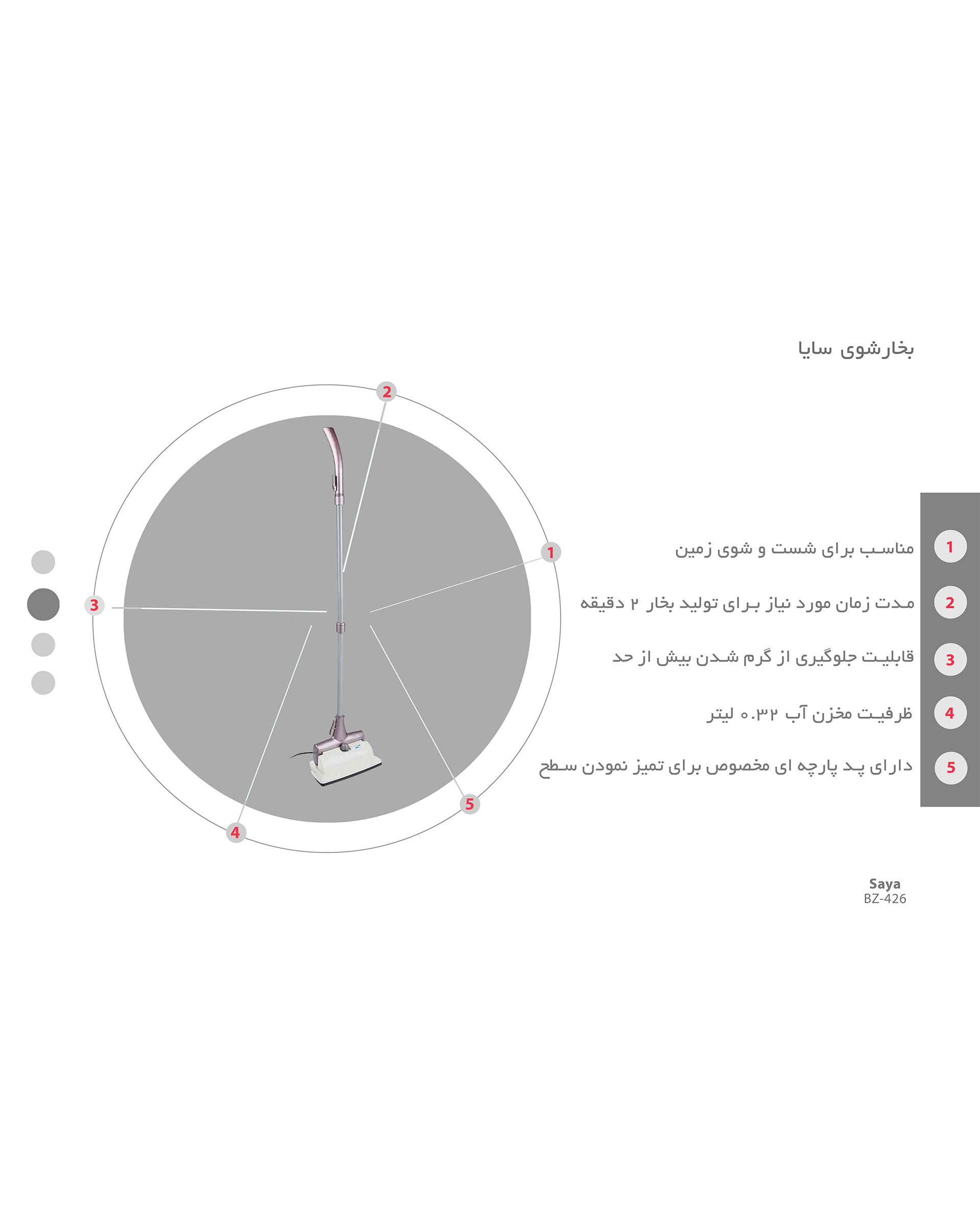 بخار شوی مدل BZ-426 سایا