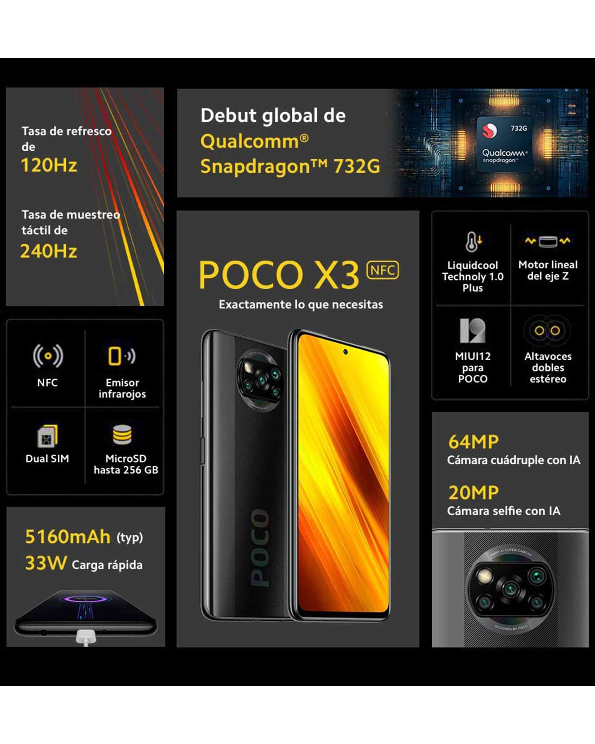 گوشی موبایل شیائومی مدل Poco X3 NFC دو سیم‌ کارت ظرفیت 64 گیگابایت