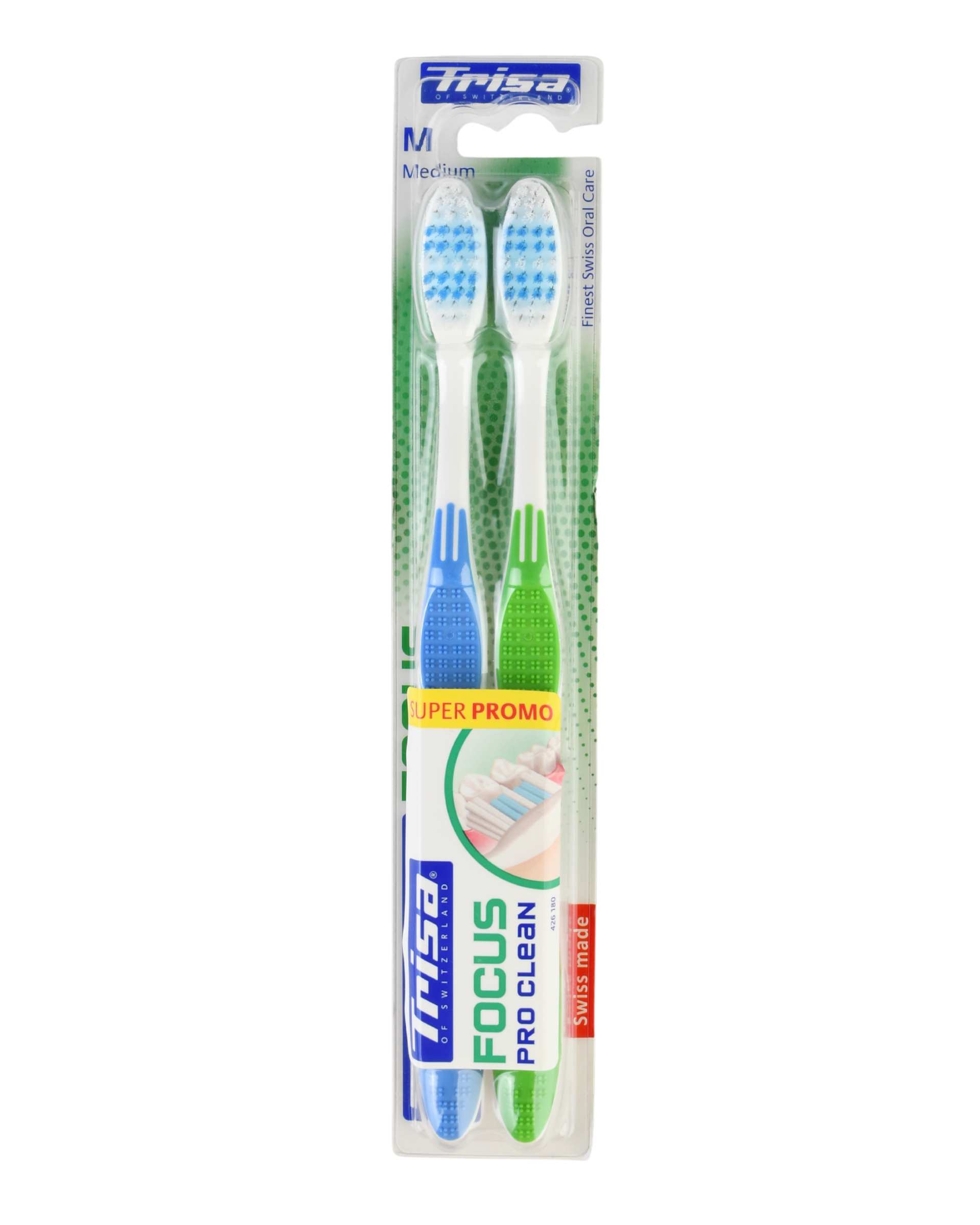 بسته 2 عددی مسواک Focus Pro Clean با برس متوسط تریزا