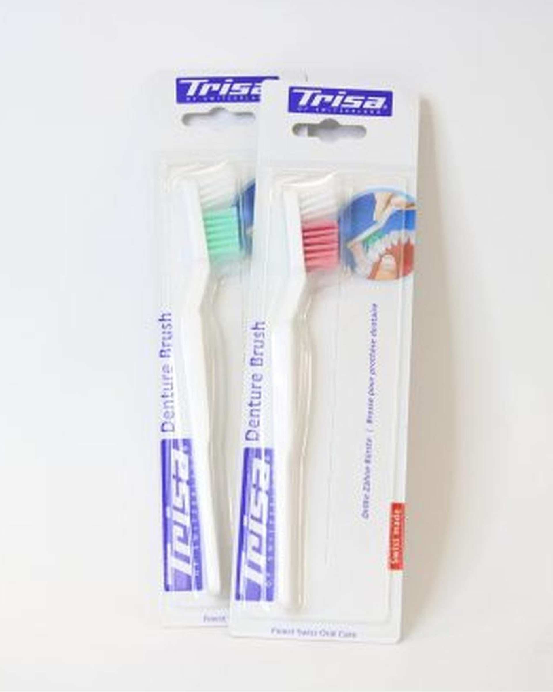مسواک دندان مصنوعی Denture Brush با برس متوسط سفید تریزا