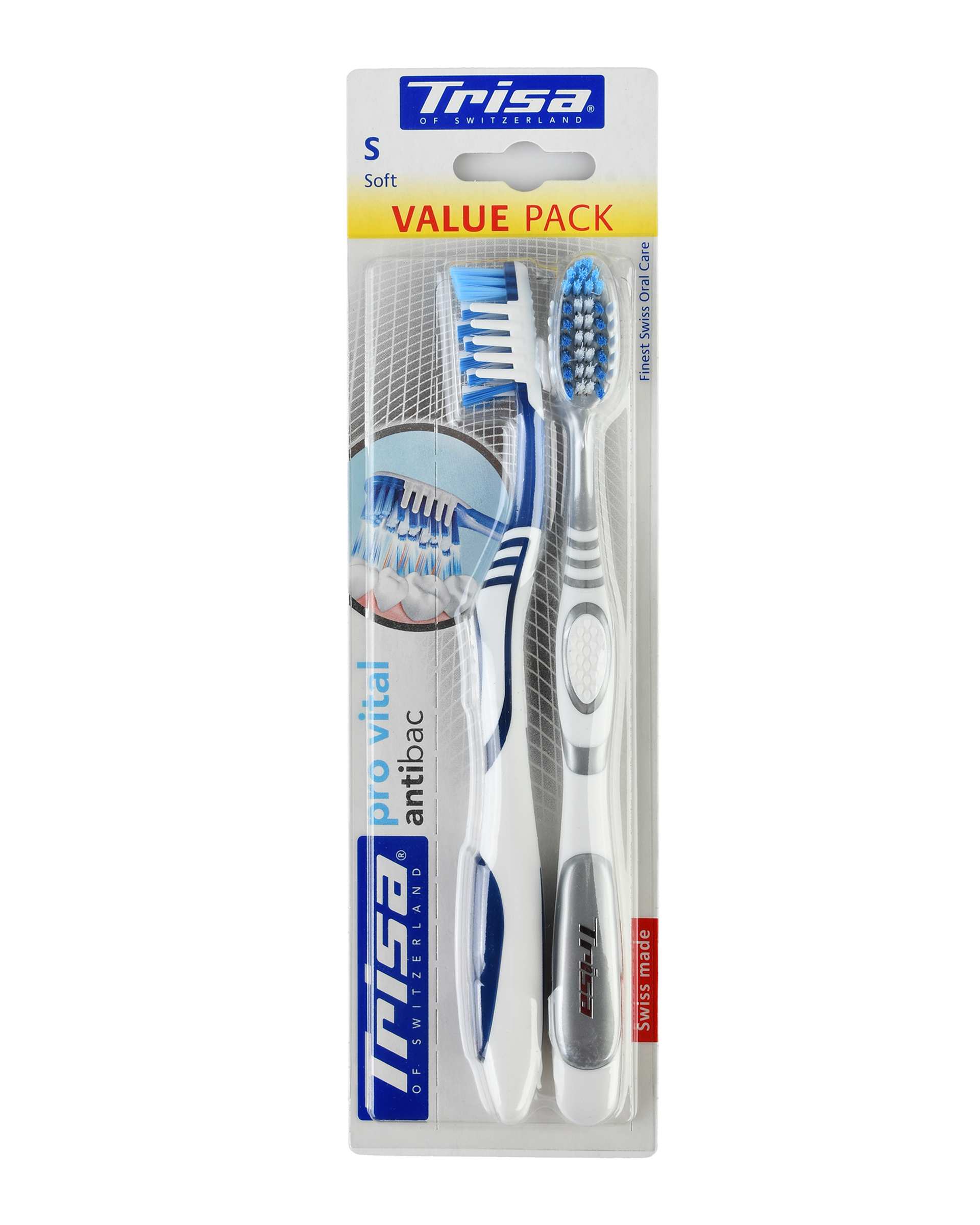 بسته 2 عددی مسواک extra provital با برس نرم تریزا - ارسال رنگ رندوم