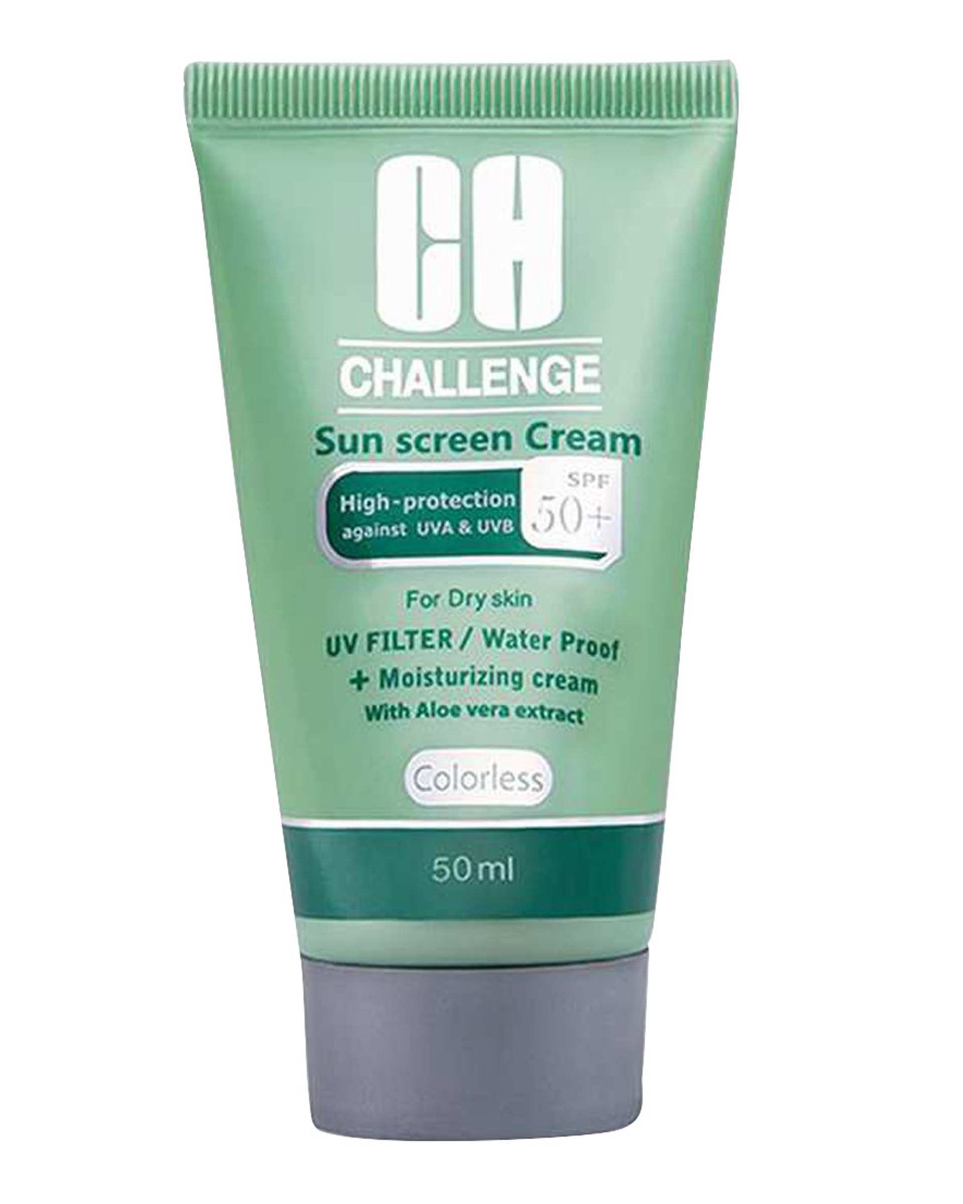 کرم ضد آفتاب بی رنگ SPF50 مناسب پوست خشک 50ml چلنج