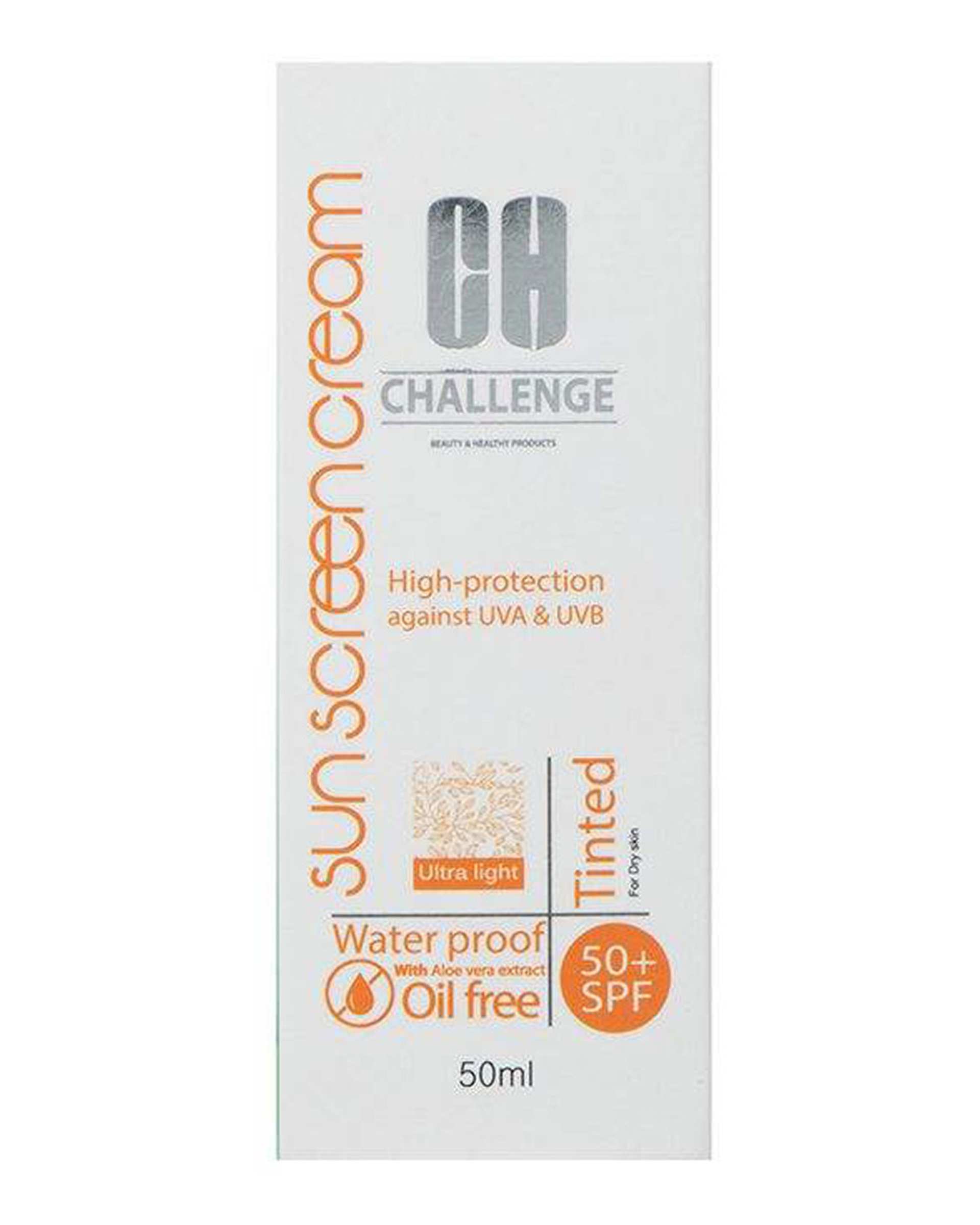 کرم ضد آفتاب کرم پودری SPF50 مناسب پوست خشک 50ml چلنج