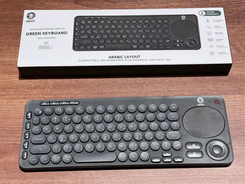 کیبورد بی سیم Green Keyboard With Touchpad گرین