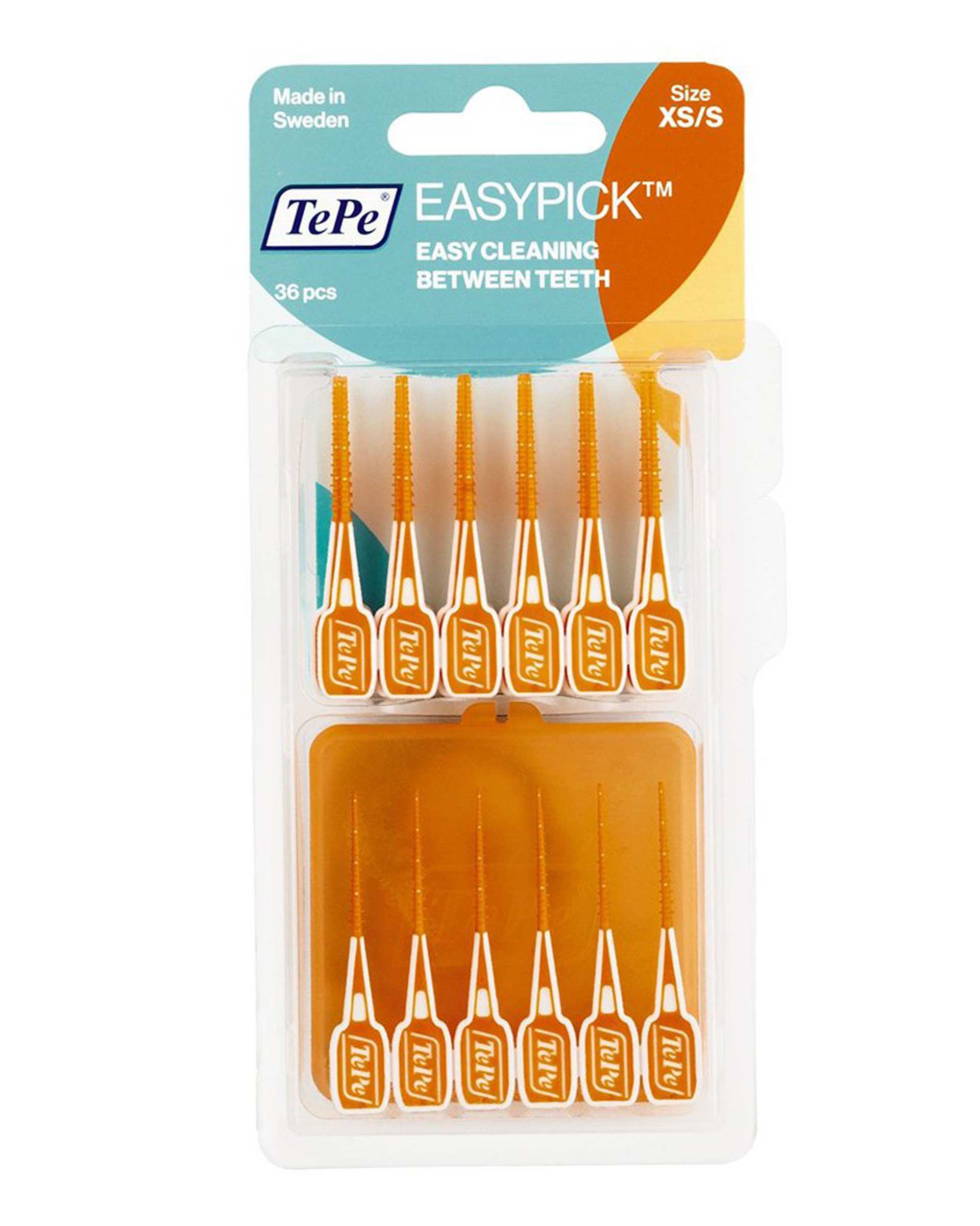 مسواک بین دندانی ته په Easy Pick سایز XS/S نارنجی بسته 36 عددی