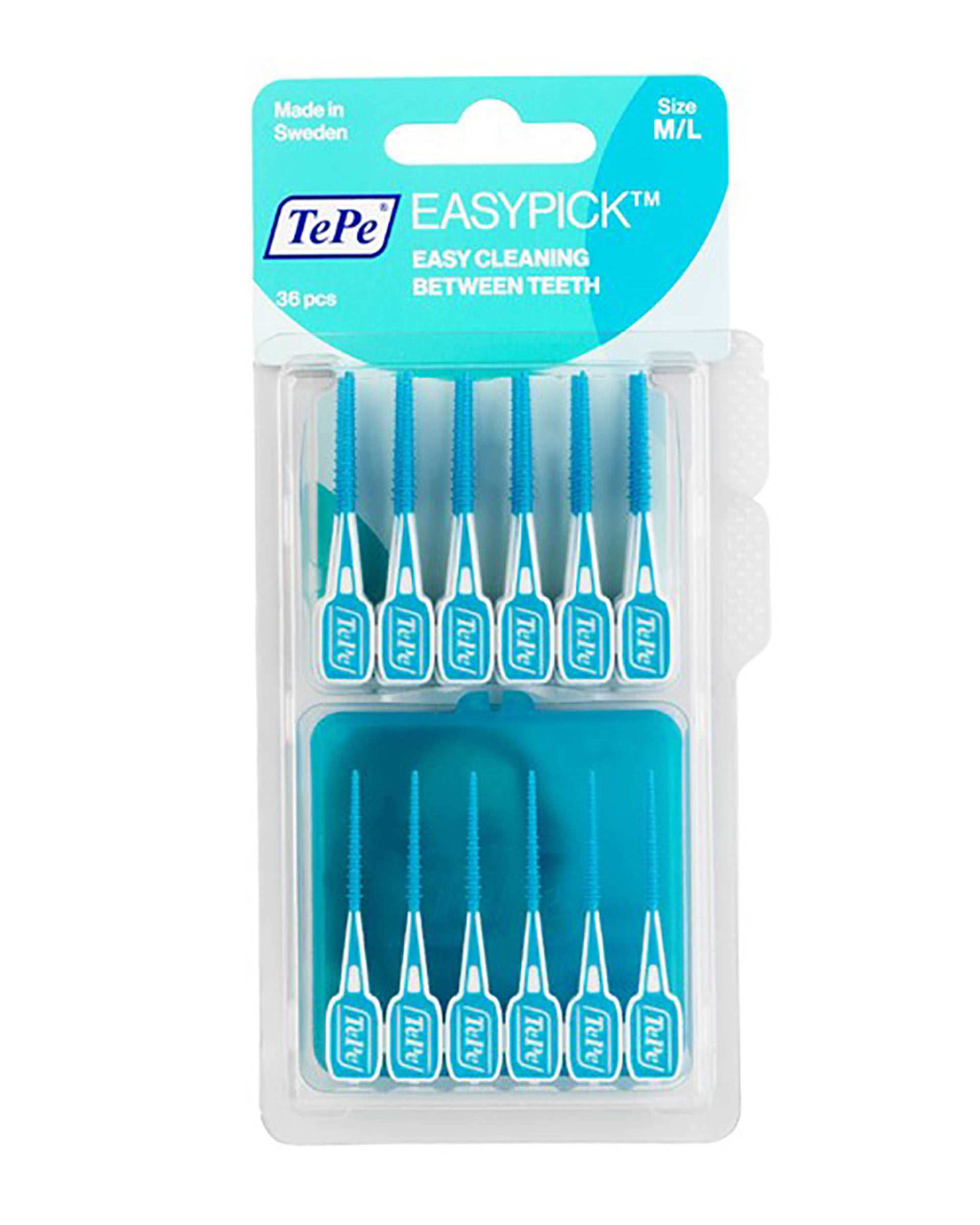 مسواک بین دندانی ته په Easy Pick سایز M/L آبی بسته 36 عددی