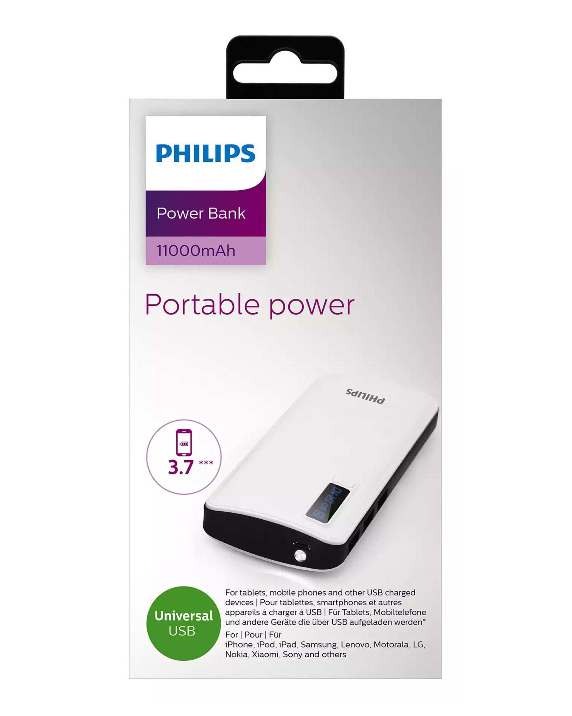 پاوربانک فیلیپس مدل DLP6006 سفید 11000mAh