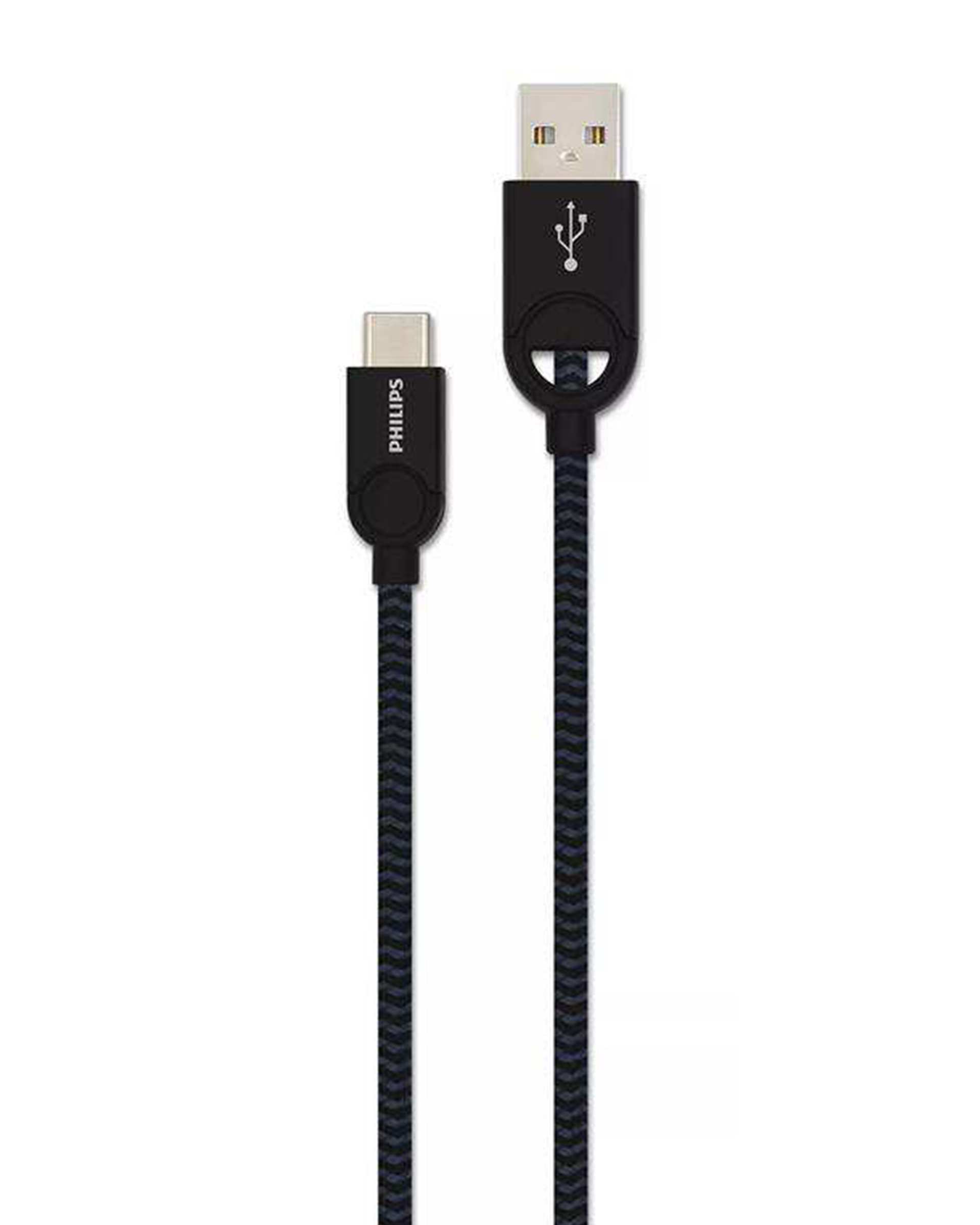 کابل تبدیل USB به USB-C مشکی فیلیپس مدل DLC2628B